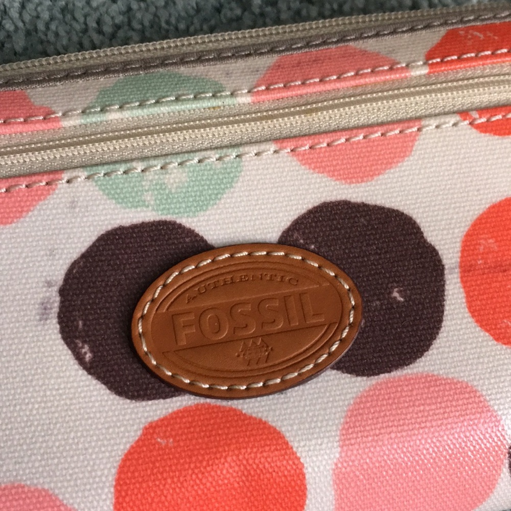 Fossil Zip Around Coated Canvas Large Wallet - image 4